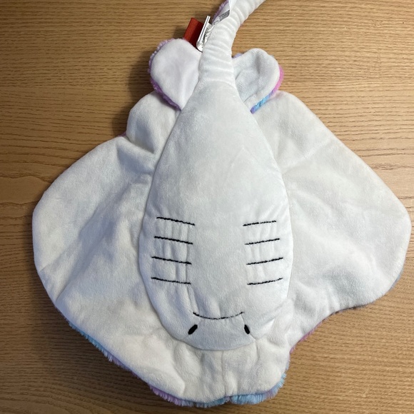 Adventure Planet Stingray Plush Pastel Silver Sparkle Stars 20" Stuffed Animal - Picture 2 of 9